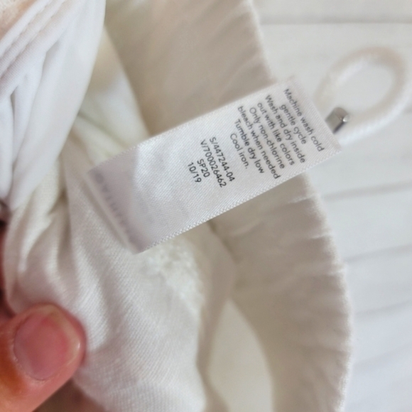 ATHLETA CABO LINEN WIDE LEG WHITE PANTS, SZ 14 - Picture 11 of 11